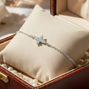 Moissanite Cross Bracelet